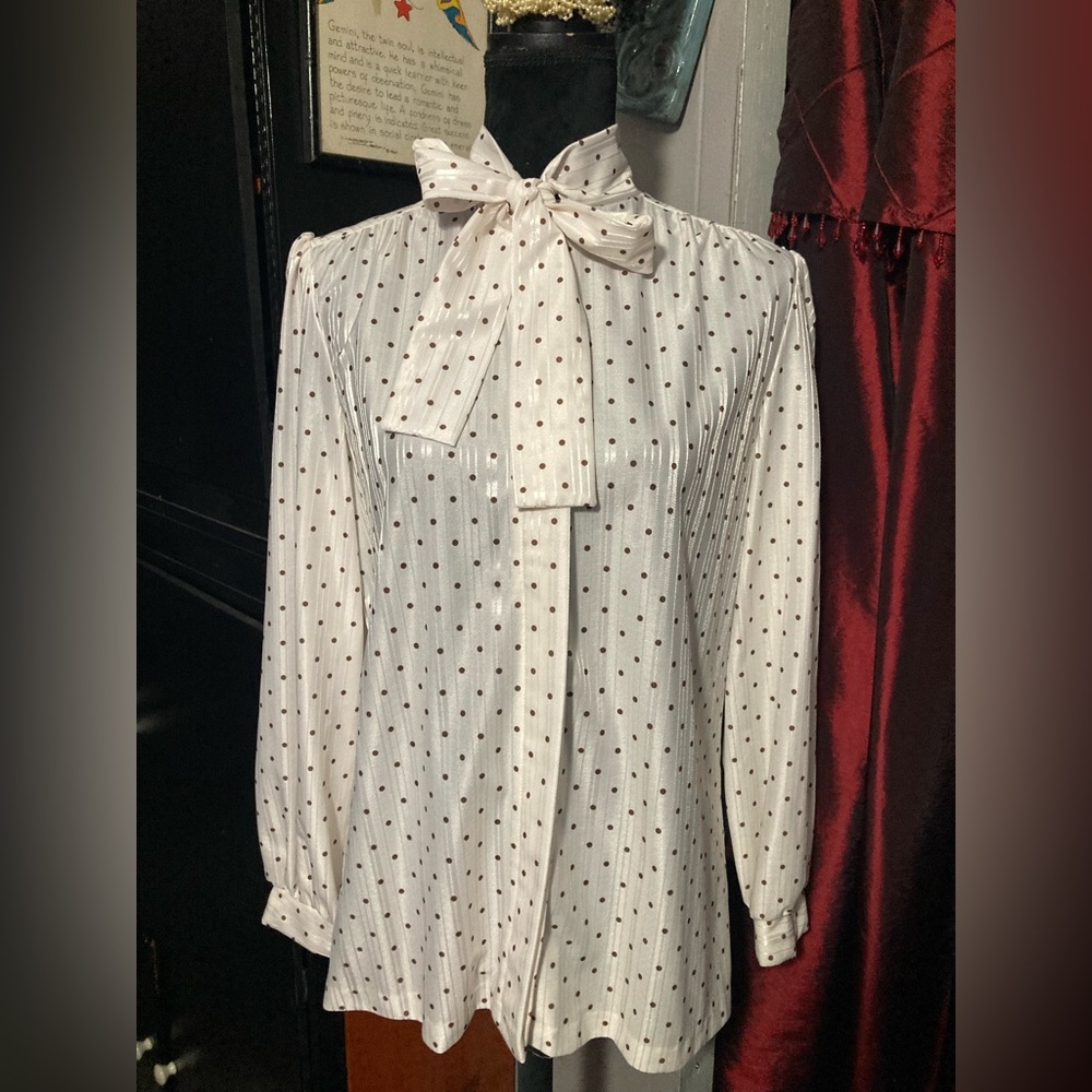 Polka dot vintage ladies blouse.